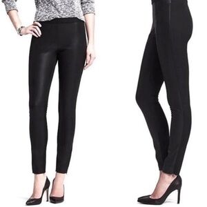 Banana Republic Black Sloan Faux Leather Pants Size 4